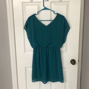Flowy blue mini dress